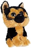 TY - Peluche - Beanie Boos - Cane Pastore Tedesco -Spirit - Marrone e Nero - Occhioni Oro glitter - Il peluche con gli occhi grandi scintillanti - 15 Cm - 36309