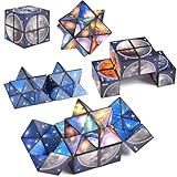 Funmo Cubo Magico 2 in 1,Magic Star Cube,Magic 3D Puzzle Cubes,Trasformabili Cubo Giocattoli scientifici Popolari Magico per Bambini e Adulti, Decompressione Giocattolo per Bambin