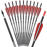 TY Archery 12 viti per balestra in carbonio 16 pollici caccia tiro con l arco frecce con 4" vite ad ala di ricambio punta freccia