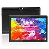 Veidoo Tablet Android da 10,1 pollici, 2 GB di RAM 32 GB di ROM, schermo touch screen HD, 5000 mAh, Dual SIM, Quad Core, BT, WiFi, GPS, doppia fotocamera, Type-C(Nero)