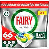 Fairy Platinum Complete 66 Pastiglie Lavastoviglie, Limone, Per Sfide difficili, Rimuove anche il grasso secco