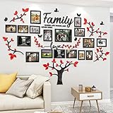 Adesivi Murali Albero Della Vita da Parete - 3D Wall Stickers Murali DIY Cornice Foto Adesivi da Parete Albero Adesivi Murali Soggiorno Camera da Letto (Rosso 146 * 207cm)