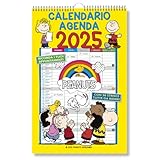 EURO PUBLISHING: Calendario Agenda Peanuts 2025 - Prodotto ufficiale - cm 29x44