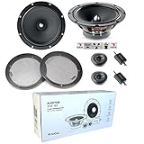 1 kit a 2 vie FOCAL AUDITOR ASE-165 ASE165 da 6,5" 16,5 cm 60 watt rms 120 watt max con 2 woofer 2 tweeter 2 crossover 91,5 db + griglie e 5 sticker omaggio, a coppia