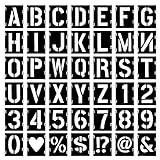 42 pezzi lettera stencil 5cm simboli numeri stencil riutilizzabili modelli di alfabeto kit di stencil ad incastro per artigianato verniciatura a spruzzo progetti artistici fai da te