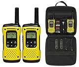 MOTOROLA Solutions - Lotto di 2 Walkie Talkie - TALKABOUT T92 - PMR446 - Nero/Giallo - Lungo raggio - Indice IP67 - Funzionano con batterie