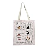 LEVLO Divertente borsa regalo Twwilight di Edward Bella ispirata al film Twwilight, borsa per la spesa per ragazze, Blood Tyte Tote Ku