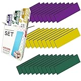 stedi Spugna abrasiva per modellismo Gundam Building, Hobby Model Tools Blocco di levigatura a mano impermeabile Wet Dry Riutilizzo da 400 a 1200 grana carta vetrata, 30 fogli