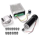 500 W Aria gekuehlten 0.5 KW Mini Spindle Motor + 220 V velocità MACH3 Power Converter + 52 mm Clamp + 13pcs ER11 Collet per macchina CNC Incidere