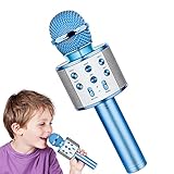 GeschenPark Microfono Bambini, Microfono Karaoke Bluetooth Senza Fili per Android/iPhone/iPad/Sony/PC - Giocattoli Giochi Bambino 4-12 Anni Regali di Natale Bambini