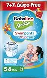 Babylino Sensitive SwimPants, Pannolini Mare e Piscina, Taglia 5-6 (oltre 14kg), 14 Unità
