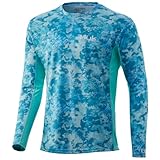 HUK Men s Standard Icon X Camo Long Sleeve Performance Fishing Shirt, Tide Change-Sea Floor, XX-Large