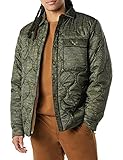 Amazon Essentials Giacca Camicia Imbottita Resistente all Acqua Foderata in Sherpa Uomo, Verde Mimetica, XS