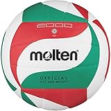 Molten, Pallone da pallavolo, Bianco (Blanc/vert/rouge), Misura 5