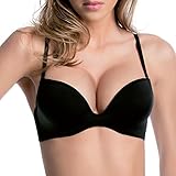 Toocool - Reggiseno Donna Super Push up Fascia +2 Taglie Love And Bra Intimo Meraviglioso [II,Nero]