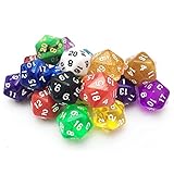 SmartDealsPro - Dé polyhédrique couleur aléatoire D20 DND RPG MTG lot X10