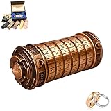 Da Vinci Mini Cryptex Codice regali san valentino regalo per lui lei Lock Box Puzzle Lock Regali Natale Originali 2022 per lei lui Personalizzati per Amiche Coppia Papà Mamma nonna amica coppia