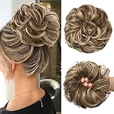 JJstar Grande Chignon Finto per Capelli, Chignon Facile per Capelli Elastico Capelli Finti Ondulato Capelli Veri Coda di Cavallo Pezzo di Capelli Spessi Updo per Donne Ragazze