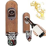 Apribottiglie Magnetico da Legno, da Muro Divertenti, Professionale, Accessori Bar Esterno, Gadget utili per Feste, Idee Regalo Uomo e Amanti della Birra (Stile 3)