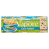 Valfrutta Ceci Italiani Cotti a Vapore, 3 x 150g