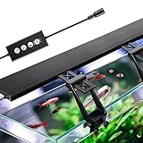 Lampada a LED per acquario, Illuminazione RGB LED Regolabile per acquario con timer, 120cm LED per acquario con spina europea per Acquario Piantacon Clip Potente (48-54 pollici)