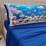 PETTI Artigiani Italiani - Lenzuola in Cotone con Federe in Stampa Digitale, Lenzuola Matrimoniali, Completo Letto Matrimoniale, Blu Elettrico, 100% Made in Italy