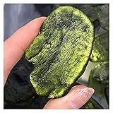 HCHL Pietra moldavite, Vera Moldavite Grezza Repubblica Ciondolo Meteo Ruvida, Vetro Verde di Massima energia Meteorite Gioielli in Cristallo Moldavite, Gioielli da Donna (Dimensione : 3-5g)