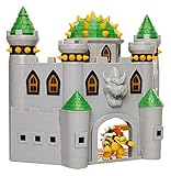 Nintendo Super Mario Playset Castello di Bowser Deluxe, con personaggio esclusivo articolato da 6 cm , funzioni interattive e i veri suoni del videogioco!