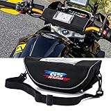 Aveko Borsa da Manubrio per R1250 GS, Touch Screen Borsa Serbatoio Moto Borsa da Navigazione per Volante da Moto, Borsa per Telefono Impermeabile Portatile