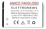 Batteria per Brondi Amico Favoloso nuova produzione 2024 capacità 1000 mAh batteria compatibile pari originale Amico Favoloso Cod W13