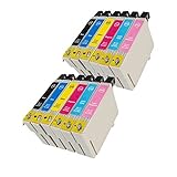 12 Cartucce d inchiostro compatibile per Epson T0801 T0802 T0803 T0804 T0805 T0806 Epson Stylus Photo R265 R360 RX560 R285 R585 R685 RX585 RX685 PX700W PX800FW P50