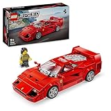 LEGO Speed Champions Supercar Ferrari F40, Modellino di Auto Sportiva da Costruire, Macchina Giocattolo da Collezione con Minifigure del Pilota, Giochi per Bambini e Bambine da 9 Anni in su 76934