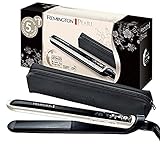 Remington Piastra Per Capelli, Professionale, Rivestimento In Ceramica Doppio infusa di perla, Piastre strette e lunghe 110 mm, 150-235°, Riscaldamento rapido, Pearl, S9501