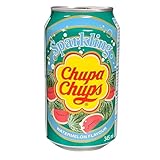 Chupa Chups Drink Gusto Anguria (Watermelon) 24 Lattine x 345 ml Bevanda Frizzante con aroma, Soda, Cola