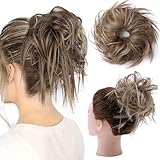 Estensioni dei capelli arruffati Moda Hairpiece Scrunchie Dritto elastico updo Scrunchy Bun Brown Blonde Parrucca coda di cavallo Hairdo Castano chiaro a biondo cenere