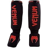 Venum Kontact, Parastinchi Unisex – Adulto, Nero/Rosso, Unica