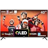 CHiQ L40QH7G TV QLED da 40 pollici, FHD, HDR10, design con cornice ultrasottile in metallo, Google TV, Chromecast integrato, Assistente di Google, CPU quad-core, Wi-Fi a doppia banda da 2,4/5 Ghz