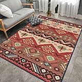 PAJEON Tappeto Salotto Moderno a Stile Etnico Marocchino Nordico Retrò, 140 x 200 cm Tappeti Antiscivolo, Tappetone Antimacchia - per Decor del Pavimento del Soggiorno