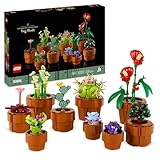 LEGO Icons Piantine, Set Collezione Botanica con Fiori Artificiali in Vaso Color Terracotta da Costruire, Accessorio Decorazione per Casa, Idea Regalo di Compleanno per Lei, Lui, Donna o Uomo 10329