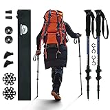 Bastoni da Nordic Walking per Trekking, Bastone da Trekking Telescopico 2 Pezzo per Tenda, Alluminio Bastone da Trekking per Bambini, Adulto, Bastone Regolabile con Assorbimento Anti-shock