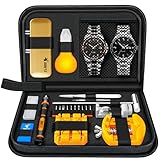 【Novità 2024】JOREST Kit Riparazione Orologiaio, Sostituzione Batteria, Togli Maglie Orologi, Chiave Fondello Apri Cassa, Aprire Orolog, Accorciare Orologio, Rimuovi Perni, Regola Cinturino, Cacciavite