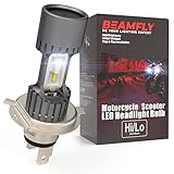 BEAMFLY H4 LED Moto Lampadina 6500LM, HB2 9003 Biluce Lampada Fari Scooter 12V 6000K Bianco