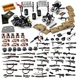 Feleph Set di armi militari giocattoli dell esercito pacchetto per i soldati WW2 personaggi della guerra mondiale, mini attrezzature e parti pacchetto di accessori compatibile con grandi marche