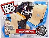 Tech Deck, Mini Skate Finger Skate Mega Rampa Half Pipe X-Connect, Set di Rampe Personalizzabile con Mini Skate, Giocattolo per Bambini e Bambine da 6 Anni in su