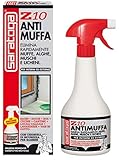 SARATOGA , Spray Antimuffa Saratoga Z10, Elimina Muffe Alghe Muschi Licheni, per uso Interno ed Esterno, Spruzzatore Ergonomico, 1Lt