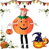 ENCOUN Costumi di Zucca Halloween, con Cappelli, Borsa, per Bambini, Bello, Carnevale, Cosplay Party