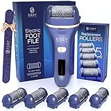 Essy Pedicure Elettrico Professionale Piedi Calli Talloni Screpolati Lima Elettrica per Piedi Togli Calli Pelle Secca Dura Raspa Piedi Professionale Esfoliante Kit per Duroni (Navy)