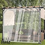 Tende Impermeabili per Esterni con Occhiello PVC Materiale Telo Impermeabile Trasparente, per Balconi, Giardini, Patio (Color : Clear, Size : 6 x6 (1.8x1.8m))