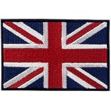 Britannico Union Jack Bandiera della Inghilterra Emblema Termoadesiva Cucibile Ricamata Toppa