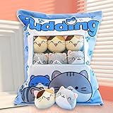 HICAS Pudding Peluche, Kawaii Snack Cuscini Giocattolo Animale Farcito Carino Peluche Bambola Cuscino Decorativo Staccabile Gatto Bambole Compleanno per Adolescenti Ragazze Bambini